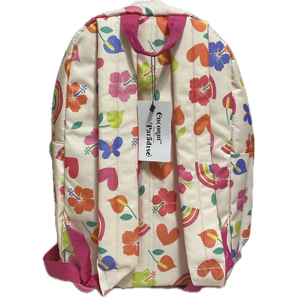 Coconut Paradise Backpack Made with Aloha‎ Designed in Hawaii Insulated Pocket